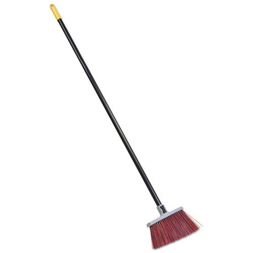 Image of Bulldozer Landscaper's Upright Broom, 14 x 54, Powder Coated Handle Red/Gray