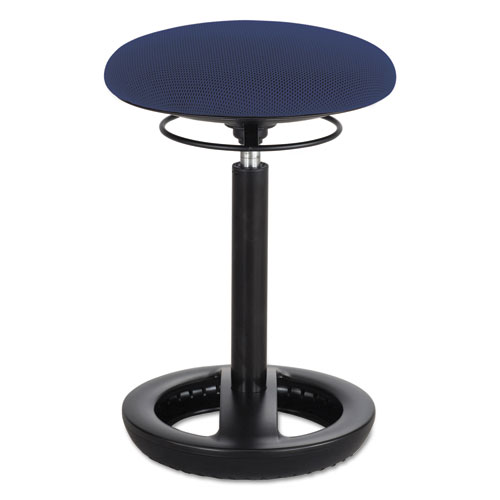 Safco® Twixt Desk Height Ergonomic Stool, Supports Up To 250Lb, 22.5" Seat Height, Blue Seat, Black Base, Ships In 1-3 Business Days