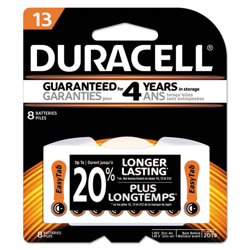 Duracell® Button Cell Lithium Battery, #13, 8/Pk