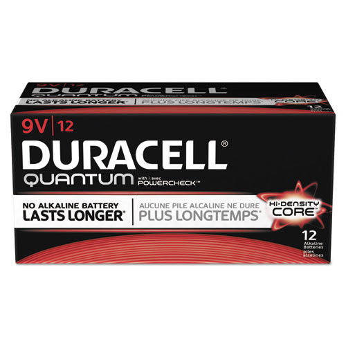Duracell® Quantum Alkaline Batteries, 9V, 72/CT