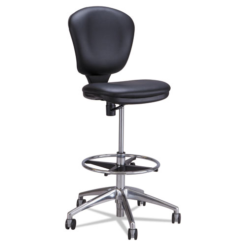 Metro Collection Extended-Height Chair, Supports up to 250 lbs., Black Seat/Black Back, Chrome Base