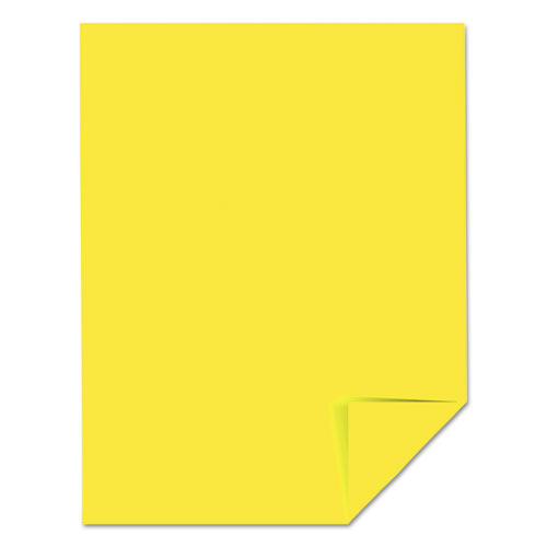 Color Cardstock, 65lb, 8.5 x 11, Lift-Off Lemon, 250/Pack