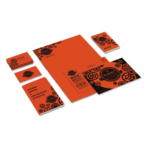 Image of Astrobrights® Color Cardstock, 65 Lb Cover Weight, 8.5 X 11, Orbit Orange, 250/Pack