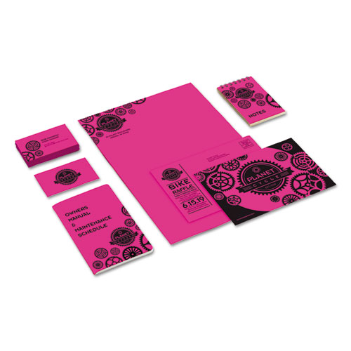 Color Cardstock, 65lb, 8.5 x 11, Fireball Fuchsia, 250/Pack