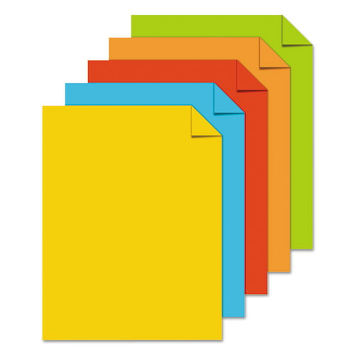 Image of Color Paper - Five-Color Mixed Carton, 24 lb Bond Weight, 8.5 x 11, Assorted, 250 Sheets/Ream, 5 Reams/Carton