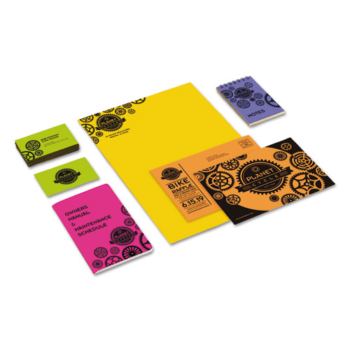 Color Cardstock -"Happy" Assortment, 65lb, 8.5 x 11, Assorted, 250/Pack