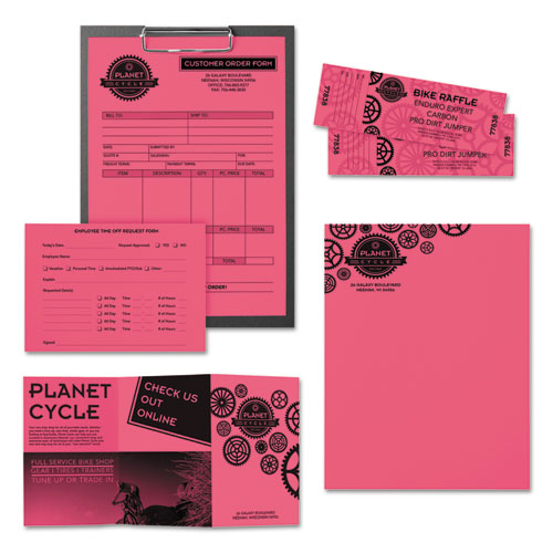 Color Paper, 24lb, 8.5 x 11, Plasma Pink, 500/Ream