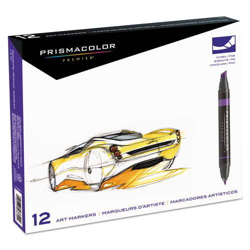 Prismacolor® Premier Art Marker Set, Dual-Tip, Assorted Colors, 12/Set