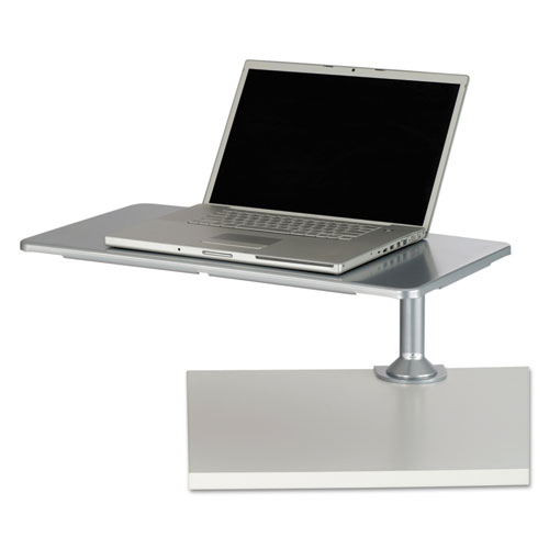 Safco® Desktop Sit/Stand Workstations, Laptop, Silver