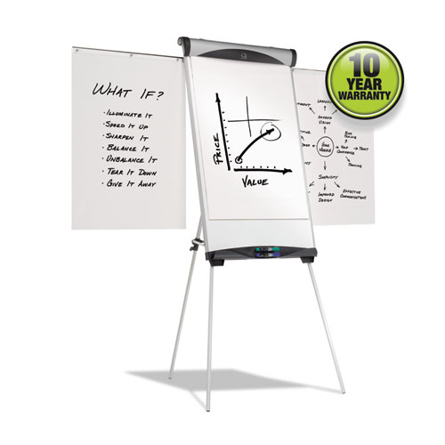 Euro Magnetic Presentation Easel, 27 x 39, White | by Plexsupply