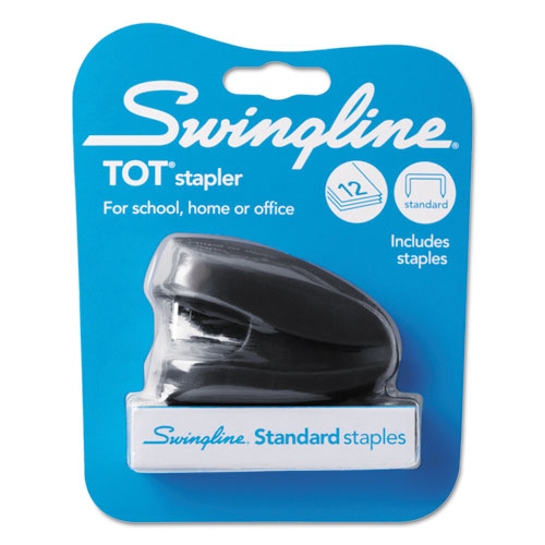 Image of Swingline® Tot Mini Stapler, 12-Sheet Capacity, Black
