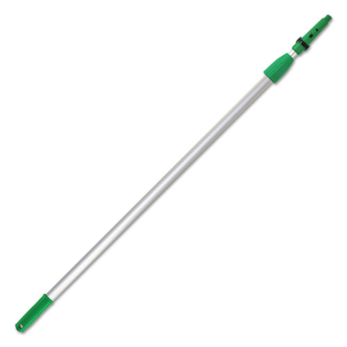 Unger® Opti-Loc Extension Pole, 4 ft, Two Sections, Green/Silver