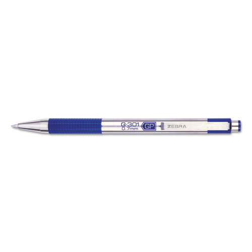 Zebra® G301 Roller Ball Retractable Gel Pen, Black Ink, Medium