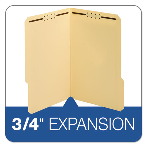 Image of Pendaflex® Top Tab Fastener Folder, 0.75" Expansion, 2 Fasteners, Legal Size, Manila Exterior, 50/Box