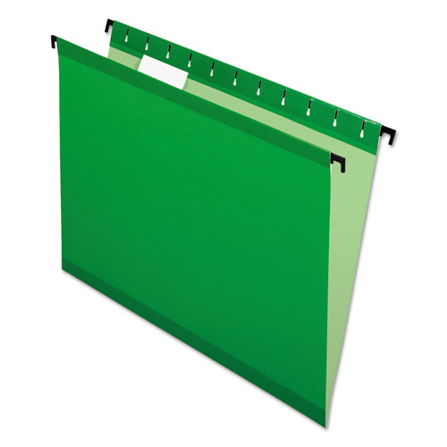 Image of SureHook Hanging Folders, Letter Size, 1/5-Cut Tabs, Bright Green, 20/Box