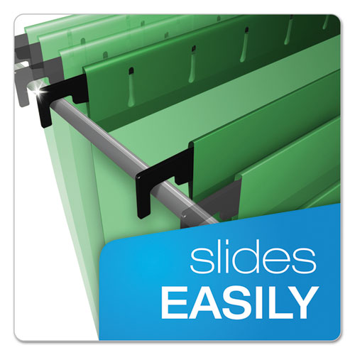 Image of Pendaflex® Surehook Hanging Folders, Letter Size, 1/5-Cut Tabs, Bright Green, 20/Box