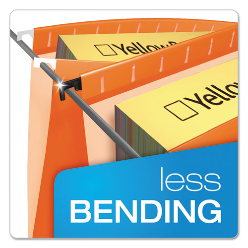 Image of SureHook Hanging Folders, Letter Size, 1/5-Cut Tabs, Orange, 20/Box