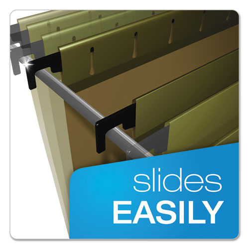 Image of SureHook Hanging Folders, Letter Size, 1/5-Cut Tabs, Standard Green, 20/Box