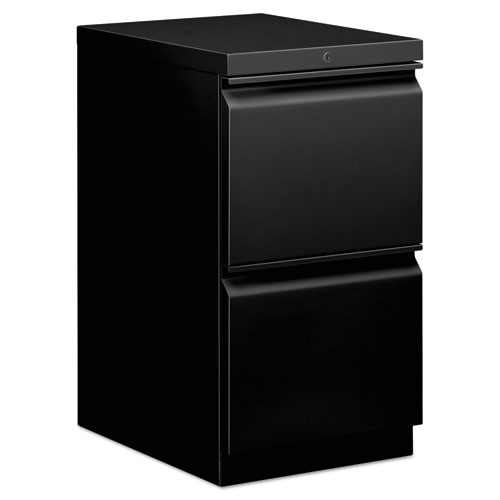Image of Mobile Pedestals, Left or Right, 2 Legal/Letter-Size File Drawers, Black, 15" x 20" x 28"
