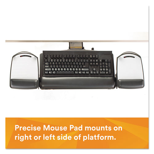 Image of Sit/Stand Easy Adjust Keyboard Tray, Highly Adjustable Platform,, Black