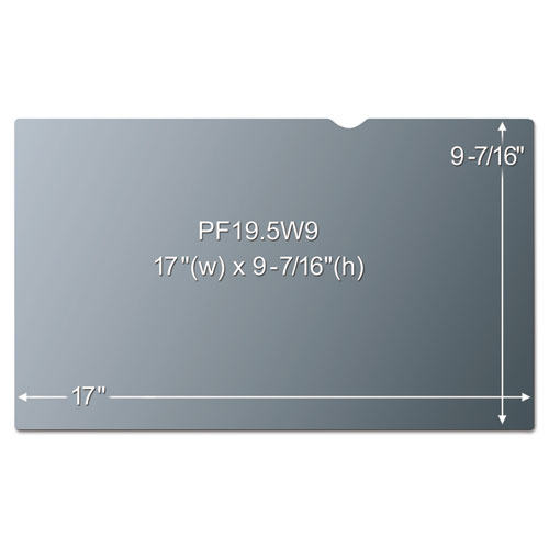 Image of 3M™ Frameless Blackout Privacy Filter For 19.5" Widescreen Flat Panel Monitor, 16:9 Aspect Ratio
