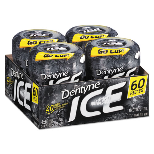 Image of Dentyne Ice® Sugarless Gum, Arctic Chill, 60 Pieces/Cup, 4 Cups/Pack