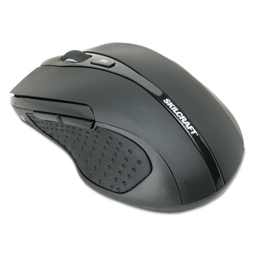 7025016518938, Optical Wireless Mouse, 2.4 GHz Frequency/26 ft Wireless Range, Right Hand Use, Black