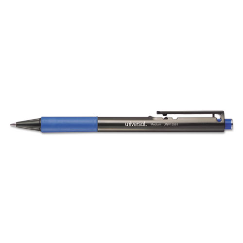 Universal™ Smooth Grip Retractable Ballpoint Pen, Black, 1 mm, 1 dozen