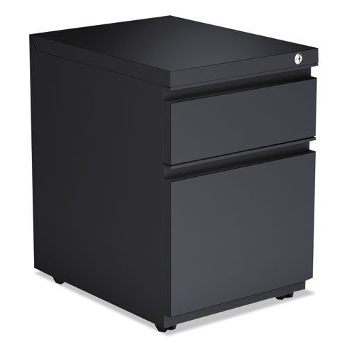 File Pedestal with Full-Length Pull, Left or Right, 2-Drawers: Box/File, Legal/Letter, Charcoal, 14.96" x 19.29" x 21.65" ALEPBBFCH