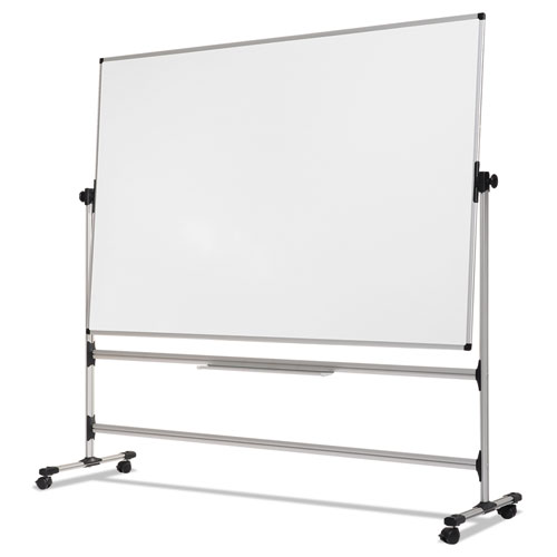 Earth Silver Easy Clean Revolver Dry Erase Board,48x70, White, Steel Frame