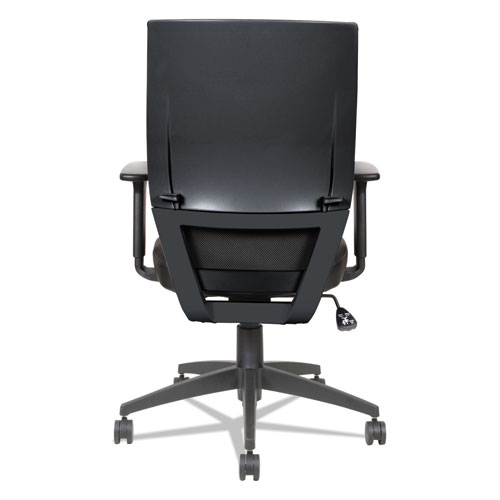 Image of Alera EB-T Series Synchro Mid-Back Flip-Arm Chair, Supports Up to 275 lb, 17.71" to 21.65" Seat Height, Black