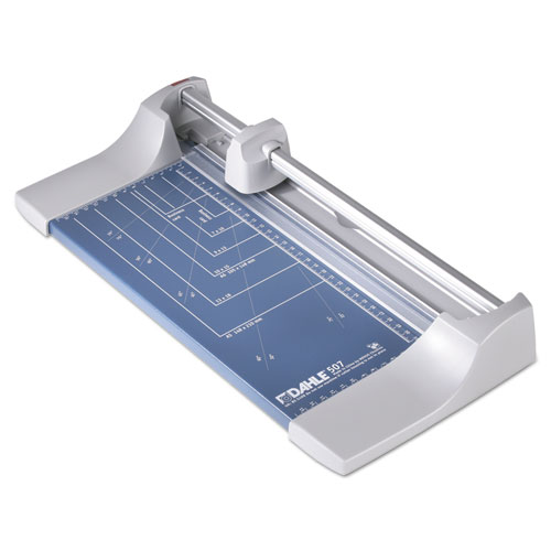 Dahle® Rolling/Rotary Paper Trimmer/Cutter, 7 Sheets, 12" Cut Length, Metal Base, 8.25 X 17.38