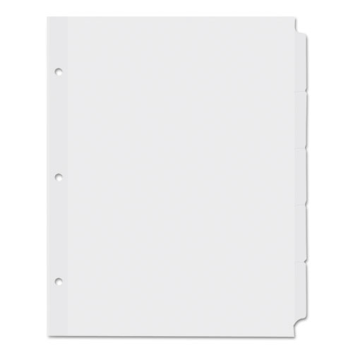 Self- Tab Index Dividers, 5- Tab, 11 x 8.5, White, 36 Sets - Subject ...