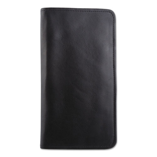 Passport/Document Holder, Holds 5 3.5 x 2 Cards, 4.75 x 0.25 x 9, Leather, Black