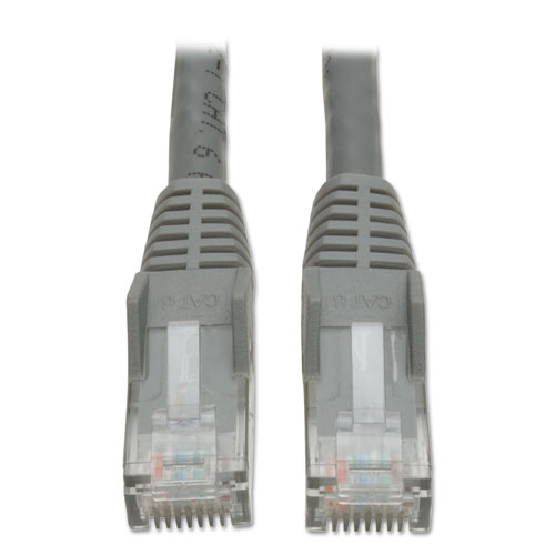 CAT6 GIGABIT SNAGLESS MOLDED PATCH CABLE, RJ45 (M/M), 10 FT., GRAY