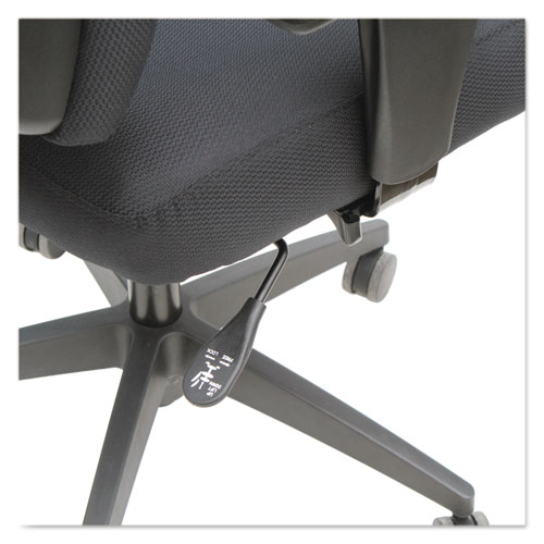 ALERA WRIGLEY SERIES HIGH PERFORMANCE MID-BACK SYNCHRO-TILT TASK CHAIR, SUPPORTS UP TO 275 LBS, BLACK SEAT/BACK, BLACK BASE