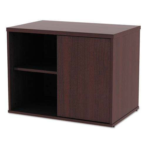 Image of Alera Open Office Low Storage Cab Cred, 29 1/2w x 19 1/8d x 22 7/8h, Mahogany