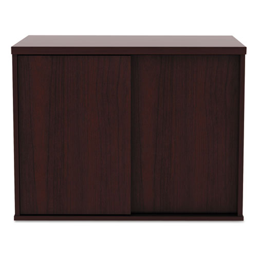 Image of Alera Open Office Low Storage Cab Cred, 29.5w x 19.13d x 22.78h, Mahogany