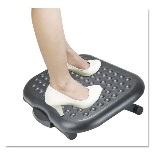 Image of Relaxing Adjustable Footrest, 13.75w x 17.75d x 4.5 to 6.75h, Black