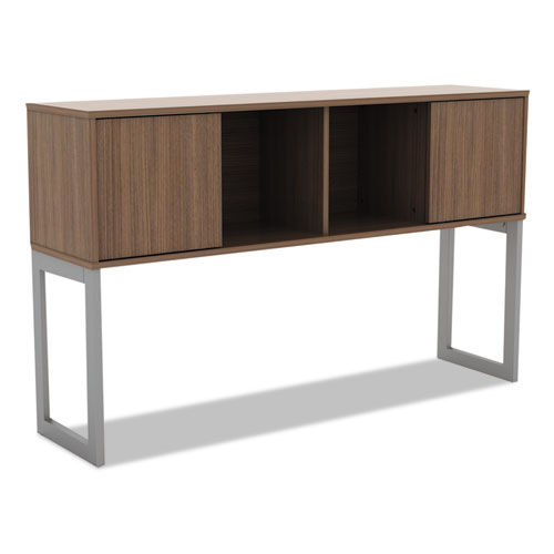 Alera® Open Office Desk Series Hutch, 59W X 15D X 36.38H, Modern Walnut