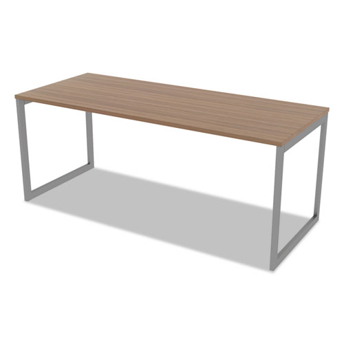Image of Alera® Open Office Desk Series Adjustable O-Leg Desk Base, 47.25 To 70.78W X 29.5D X 28.5H, Silver