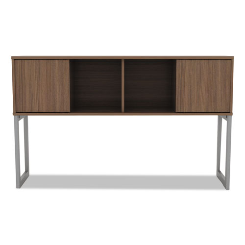 Image of Alera® Open Office Desk Series Hutch, 59W X 15D X 36.38H, Modern Walnut