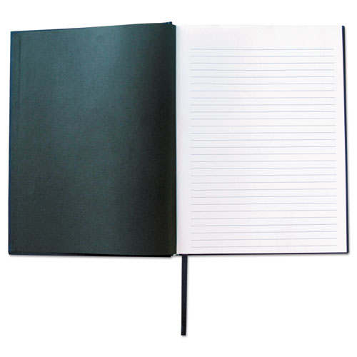 Image of Universal® Casebound Hardcover Notebook, 1-Subject, Wide/Legal Rule, Dark Blue Cover, (150) 10.25 X 7.63 Sheets