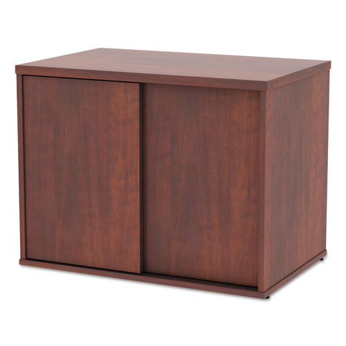 Image of Alera Open Office Low Storage Cabinet Credenza, 29 1/2 x 19 1/8x 22 7/8, Cherry