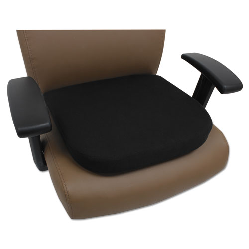 Image of Cooling Gel Memory Foam Seat Cushion, Non-Slip Undercushion Cover, 16.5 x 15.75 x 2.75, Black