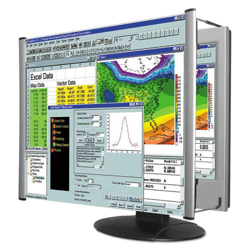 LCD Monitor Magnifier Filter, Fits 24" Widescreen LCD, 16:9/16:10 Aspect Ratio