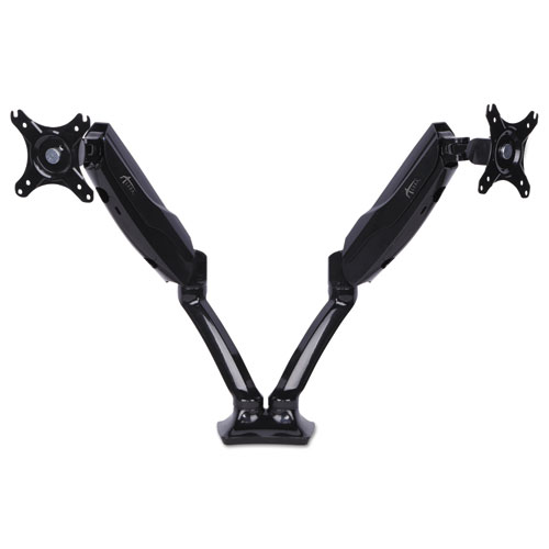 ADAPTIVERGO ARTICULATING DUAL MONITOR ARM, FOR 30" MONITORS, 180 ROTATION, 30 TILT, 135 PAN, BLACK, SUPPORTS 12 LBS
