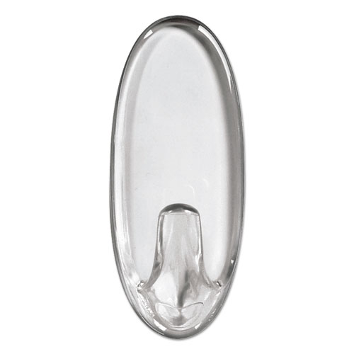 Image of Command™ Clear Hooks And Strips, Small, Plastic, 1 Lb Capacity, 2 Hooks And 4 Strips/Pack