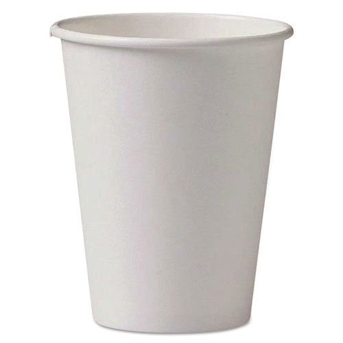 Dopaco® Paper Hot Cups, 8oz, White, 50/Sleeve, 20 Sleeves/Carton