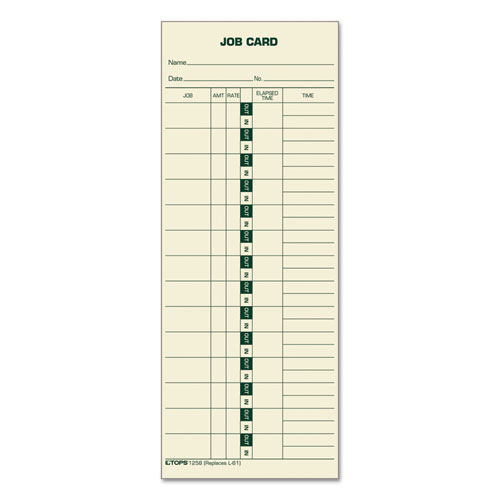 Job Card for Cincinnati/Lathem/Simplex, 1 Side, 3 1/2 x 9, 500/Box | by Plexsupply